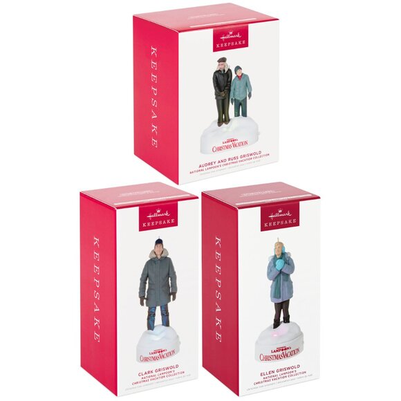 New! All 3 National Lampoon's Christmas Vacation Hallmark Storyteller Ornaments